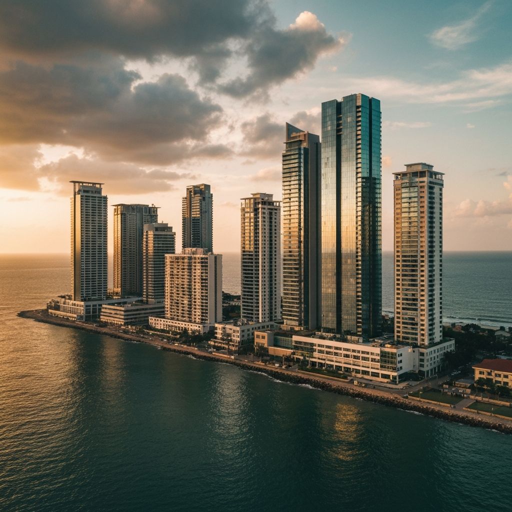 Lagos skyline at golden hour